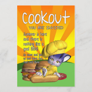 Cartão de Convite de Cookout - Cookout & CHURRASC