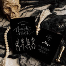 Cartão de Convite de Festa de Halloween do Monster