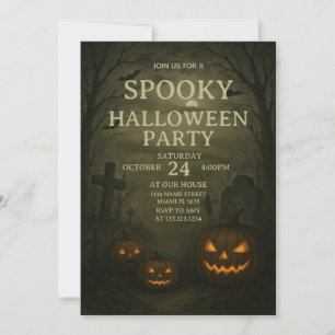 Cartão de Convite de Festa de Halloween, Ghosted S