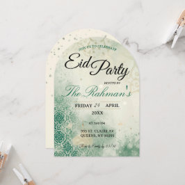 Cartão de convite de festa Eid Minimalista elegant