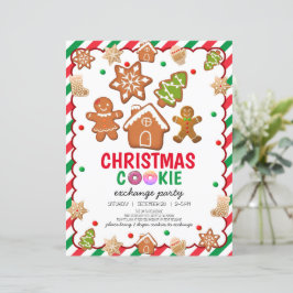 Cartão de Convite de festas de decoração de cookie
