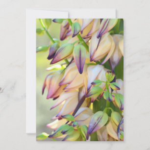 cartão de convite de flores de yucca