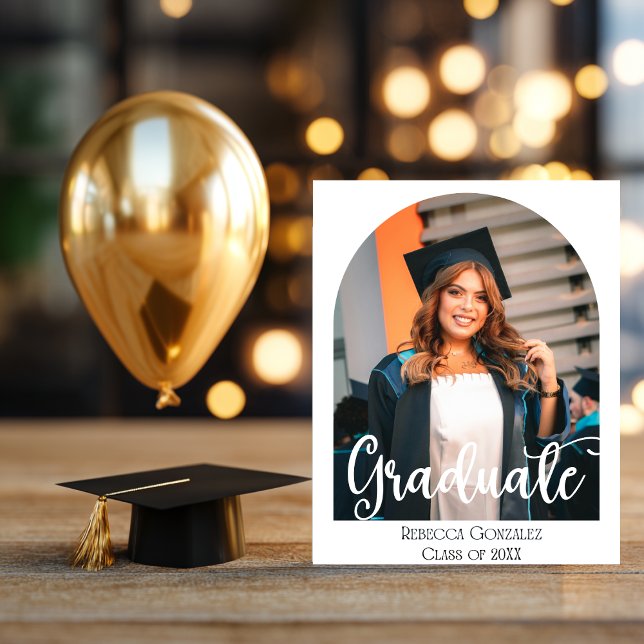Cartão de Convite de Formatura Feliz (Personalize this blissful Graduation invitation )