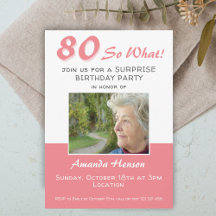 Cartão de Convite de Foto para Festa de Aniversári
