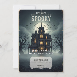 Cartão de Convite de Halloween para Casa Assombrad