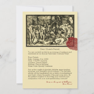 Cartão de Convite de Halloween para Skeletons