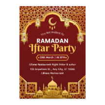 Cartão de Convite de Iftar de Ramadan
