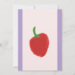 Cartão de Convite de Morango