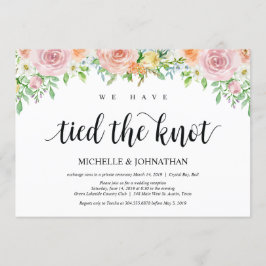 Cartão de Convite de Recepção de Casamento Elopeme