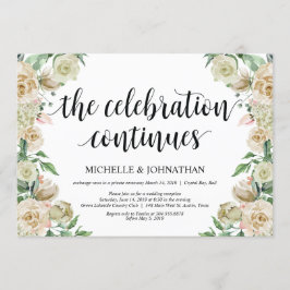 Cartão de Convite de Recepção de Casamento Simples