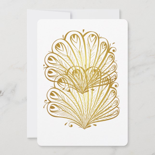 Cartão de convite de revelação de gênero (Verso)