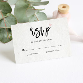 Cartão de Convite de RSVP Minimalista Moderna Simp