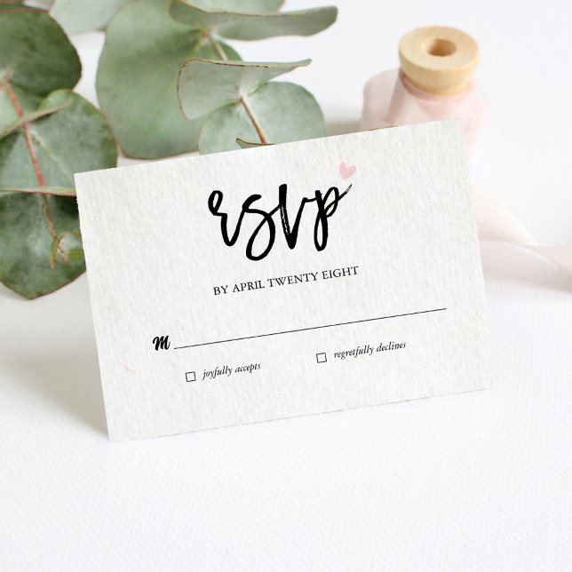 Cartão de Convite de RSVP Minimalista Moderna Simp (Criador carregado)