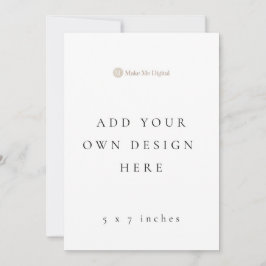 Cartão de Convite de um lado 5 x 7 polegadas Retra