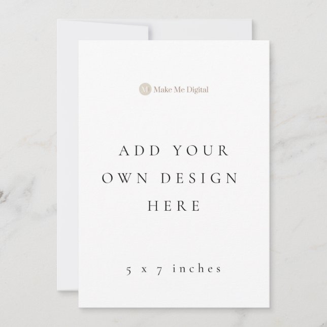 Cartão de Convite de um lado 5 x 7 polegadas Retra (Frente)