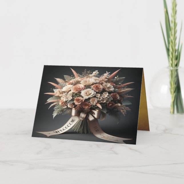 Cartão de Convite Dobrado Bem-vindo (Frente)