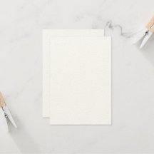 Cartão de Convite Ecru em Feltro Rústico 8,89 cm x