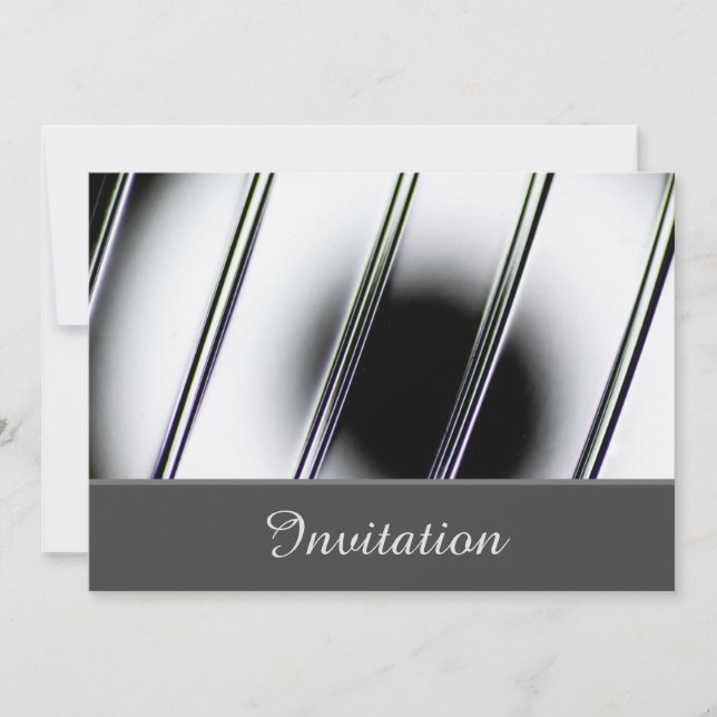 Cartão de Convite Enfeitiçante com Chrome (Frente)