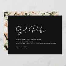 Cartão de Convite Floral para o Dia de Galentine