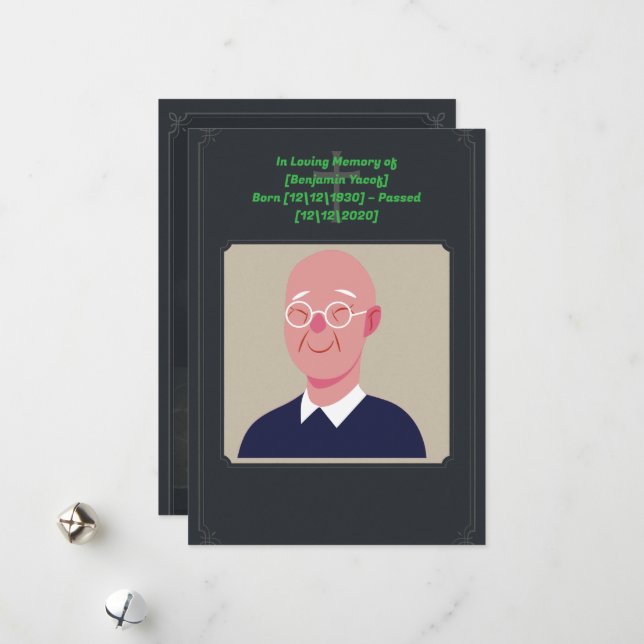 Cartão de Convite Funeral Simples (Frente/Verso In Situ)