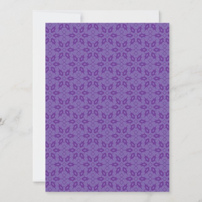 Cartão de Convite Geométrico Roxo Elegante (Frente)