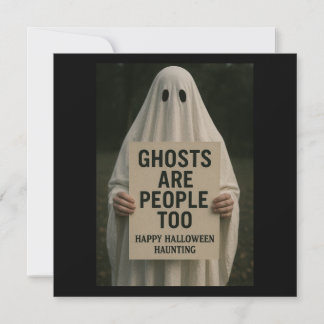Cartão de Convite Halloween - Fantasmas Também São