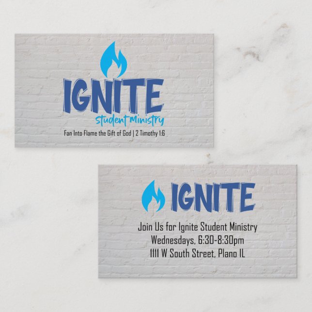 Cartão de Convite Ignite (Frente/Verso)