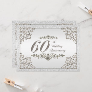 Cartão de Convite para 60º Aniversário de Casament