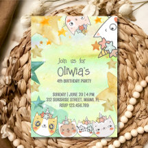 Cartão de Convite para aniversário de pipoca mágic