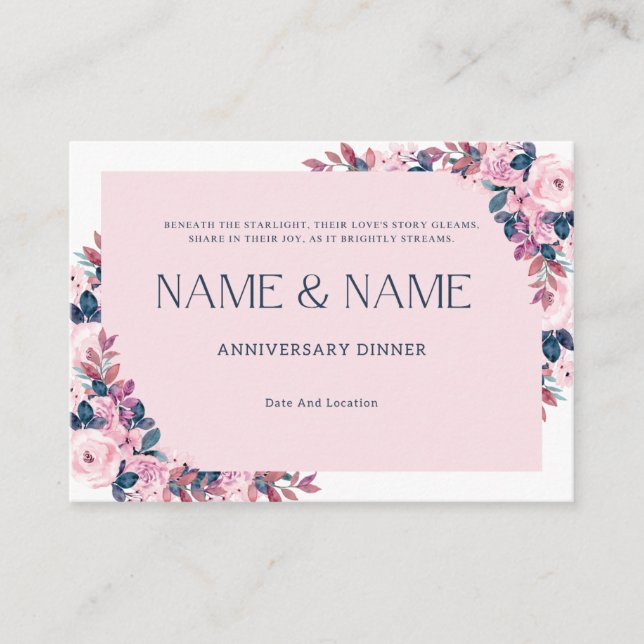 Cartão de Convite para Aniversário do Quadro Botân (Frente)