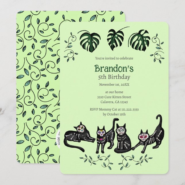 Cartão de Convite para Aniversários de criança Cut (Frente/Verso)