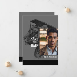 Cartão de Convite para Anúncio de Graduação Único