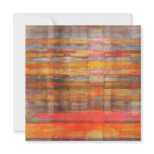 Cartão de Convite para Arte de Abstrato Laranja