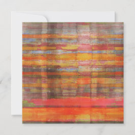 Cartão de Convite para Arte de Abstrato Laranja