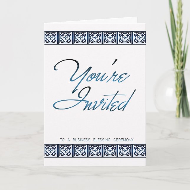 Cartão de Convite para Bênção de Empresa - Você é  (Frente)