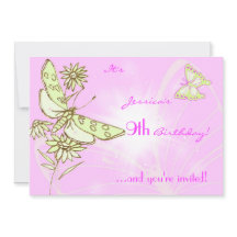 Cartão de Convite para Borboletas de Limão, cor-de