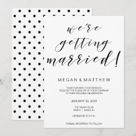 Cartão de convite para casamento da Calligrafia -