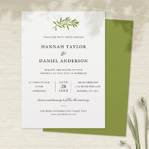 Cartão de Convite para Casamento de Branch