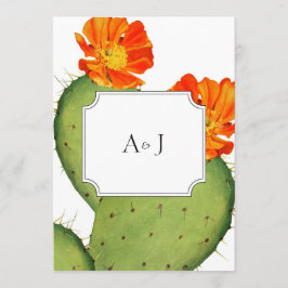 Cartão de convite para casamento de Cactus