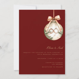 Cartão de Convite para Casamento de Decoração de N