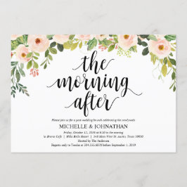 Cartão de Convite para Casamento de Posto de Blush