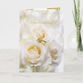 Cartão de Convite para Casamento de Sonho de ouro