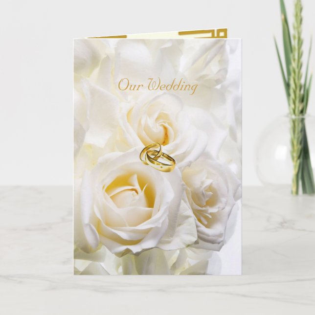 Cartão de Convite para Casamento de Sonho de ouro (Frente)