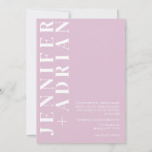 Cartão de convite para casamento de Thistle mínimo