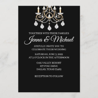 Cartão de Convite para Casamento Diamond
