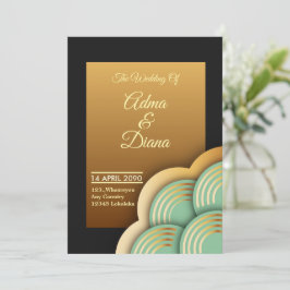Cartão de Convite para Casamento Elegante