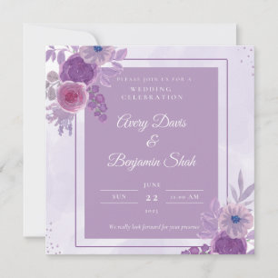 Cartão de Convite para Casamento Elegante e Simple