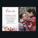 Cartão de Convite para Casamento Floral de Marsala<br><div class="desc">Cartão de Convite para Casamento Floral de Marsala</div>