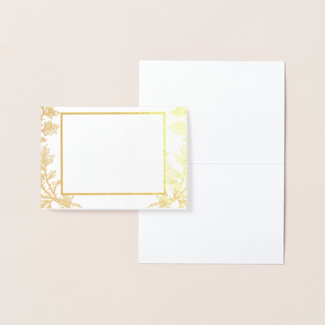 Cartão de Convite para Casamento Floral Elegante (Exibição)