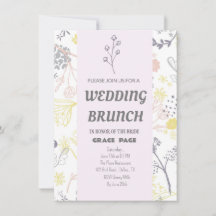 Cartão de Convite para Casamento Floral Elegante B